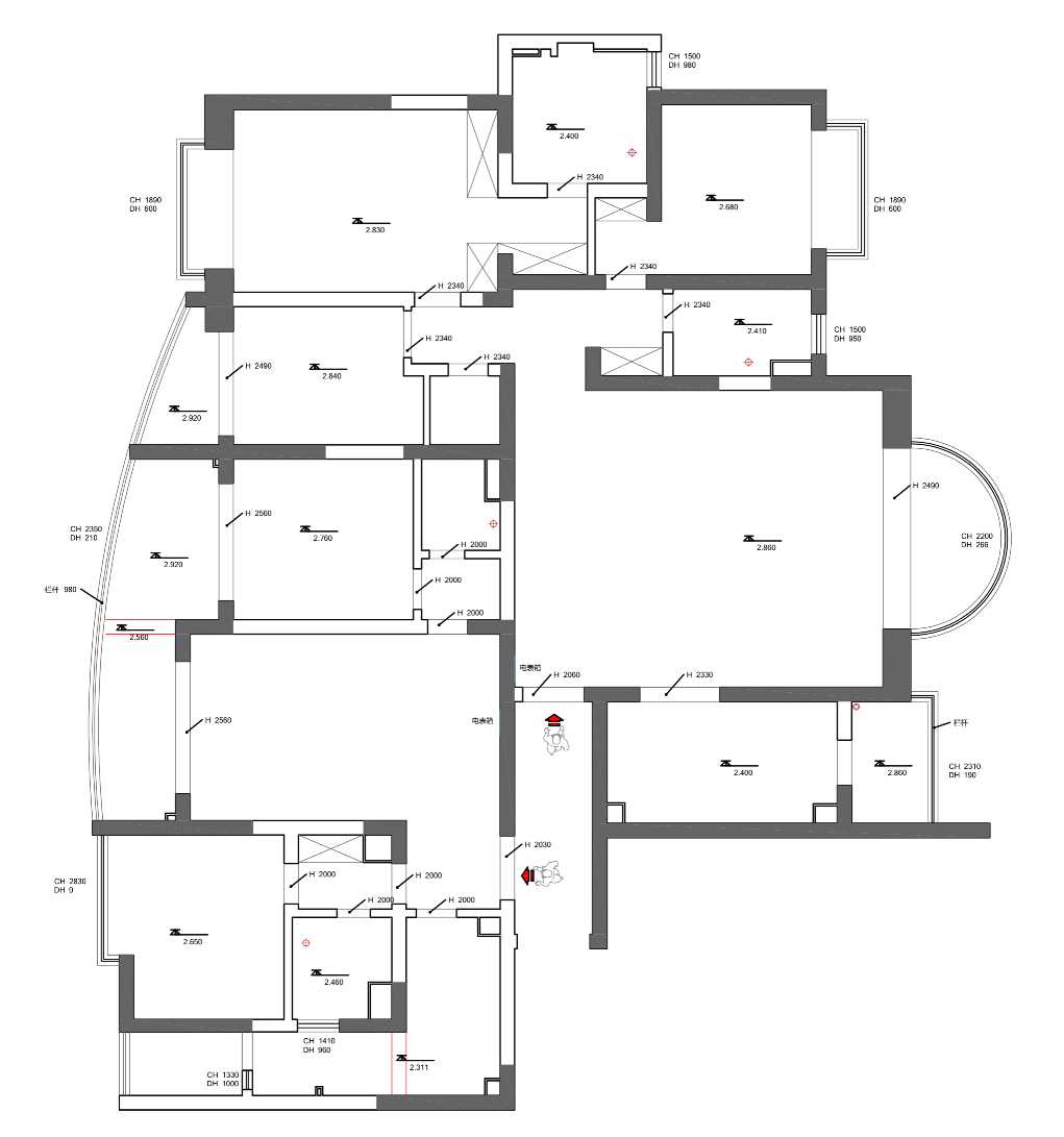 家化濱江苑原房屋戶型圖