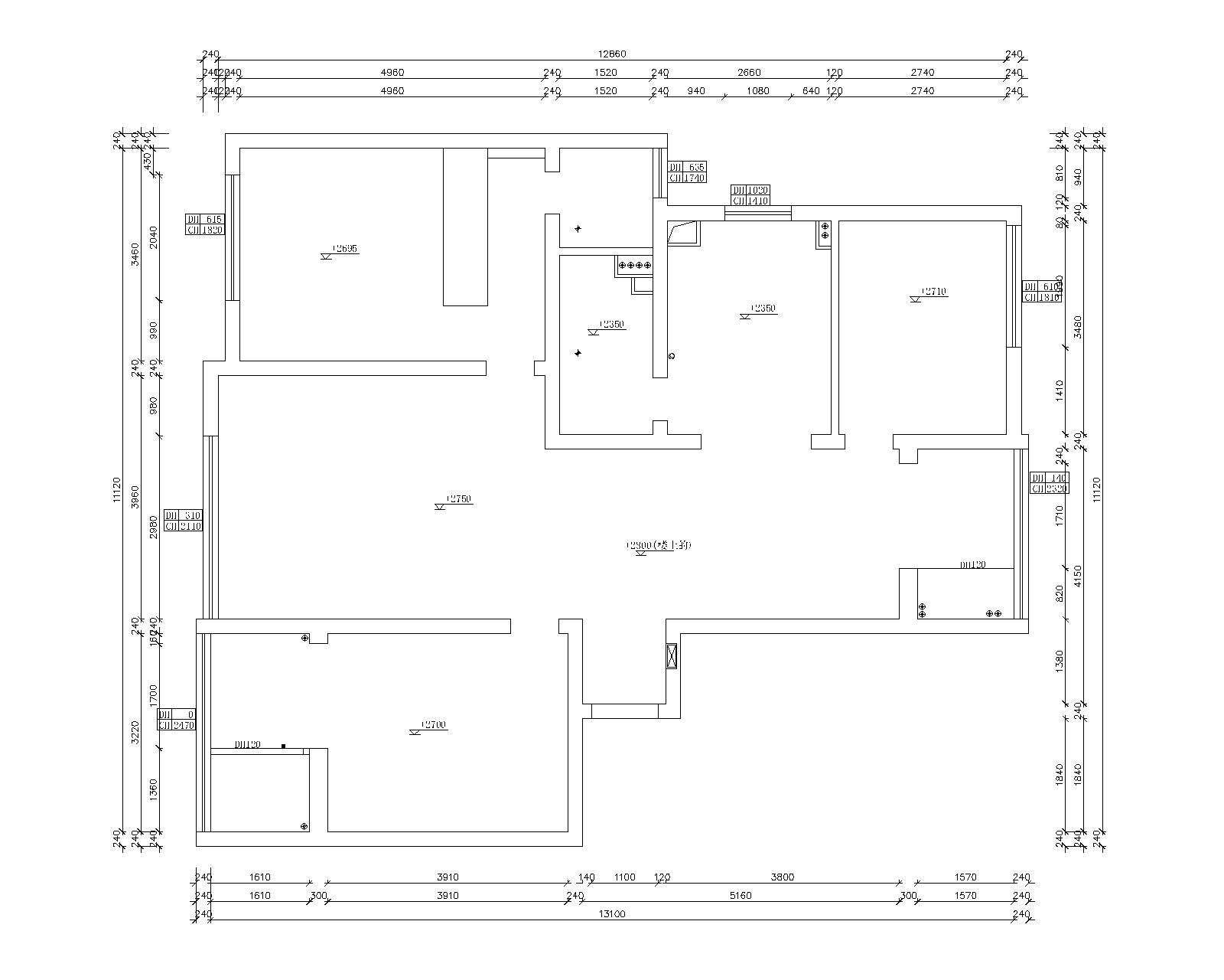 虹橋河濱花(huā)園原房屋戶型圖