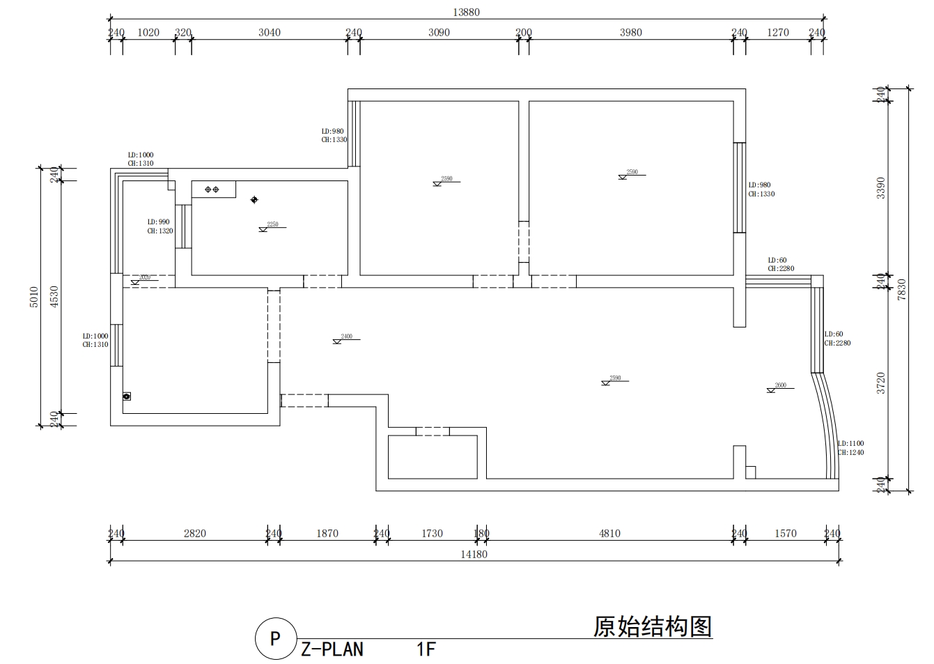 凱旋花(huā)園原房屋戶型圖