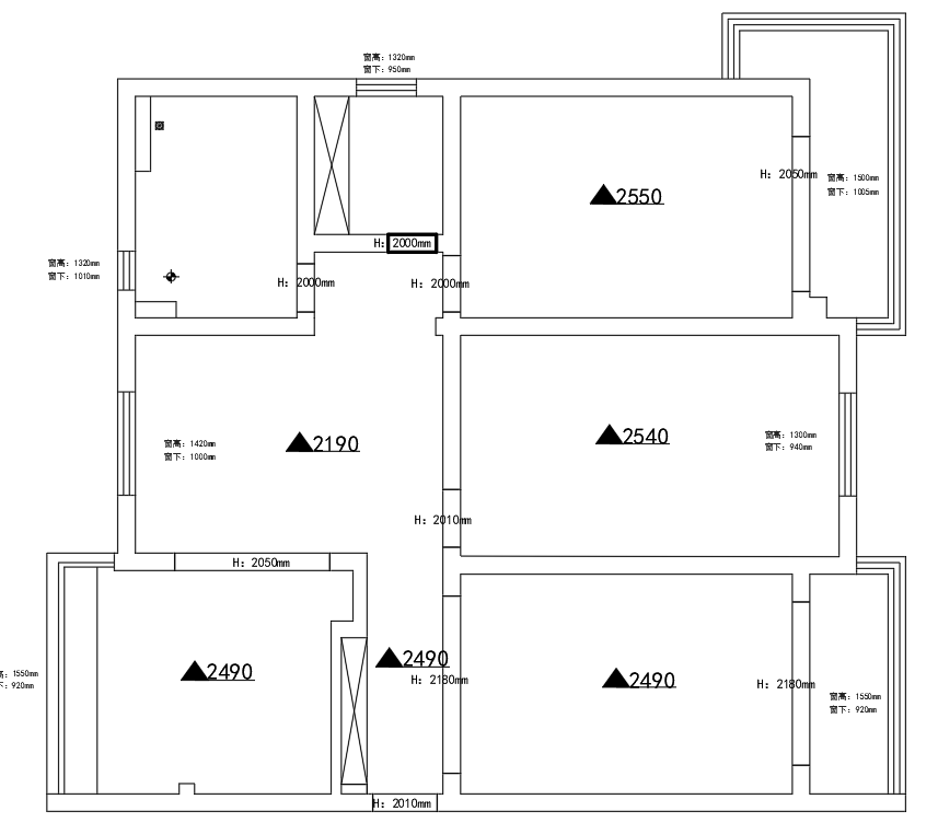 鞍山(shān)四村原房屋戶型圖