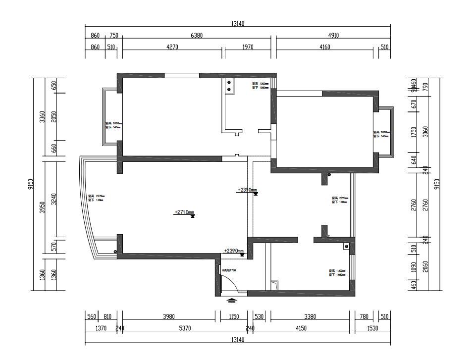 名(míng)門河濱花(huā)園原房屋戶型圖