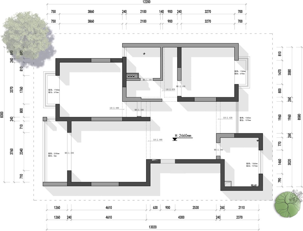 彩虹雅苑原房屋戶型圖